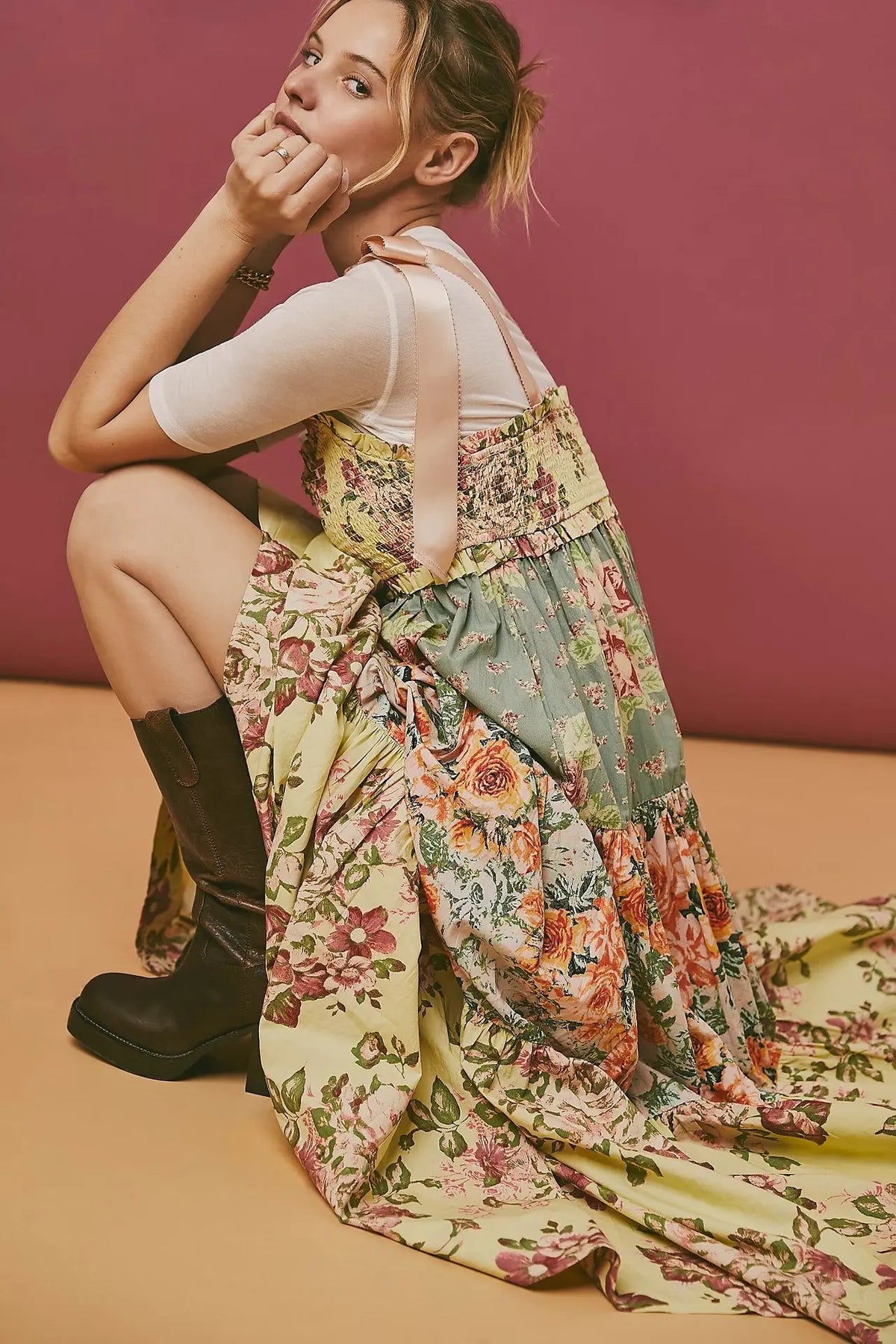 Ari's Boho Maxi Dresses 9 Colours Vintage Floral Print Summer Dress