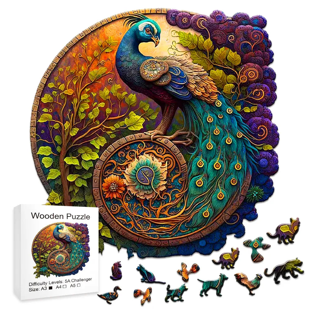 Peacock Wooden Jigsaw Puzzle