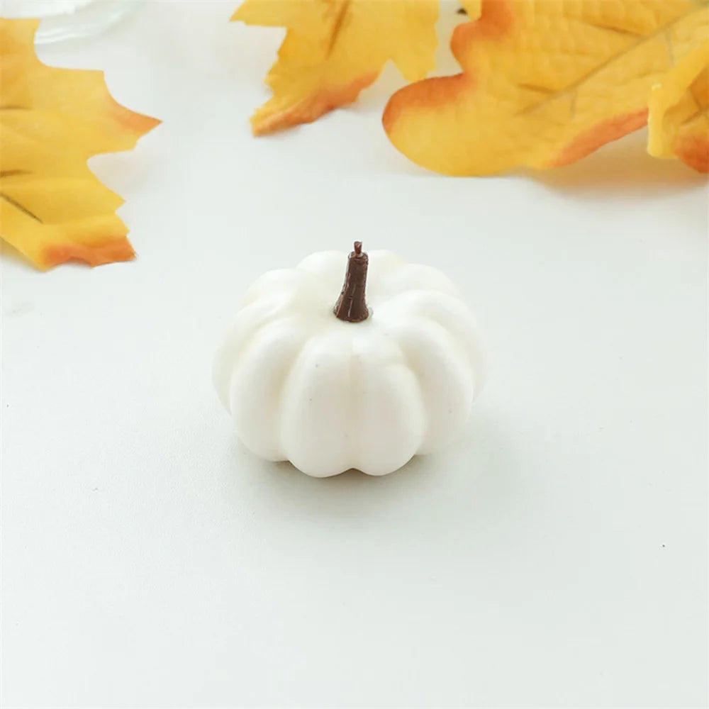 9pcs Mini Artificial Halloween Pumpkin Decor DIY Craft Home Party Decoration