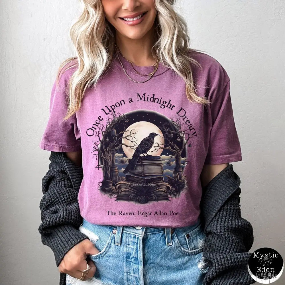 Edgar Allan Poe T-shirt Dark Academia Literature Book Lovers Tee