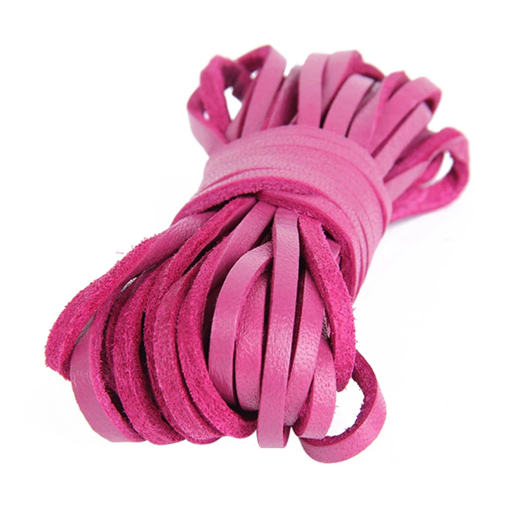 5 Meters Flat Genuine Leather Cord Strip Leather Coloured Ribbon Leather Jewellery Making