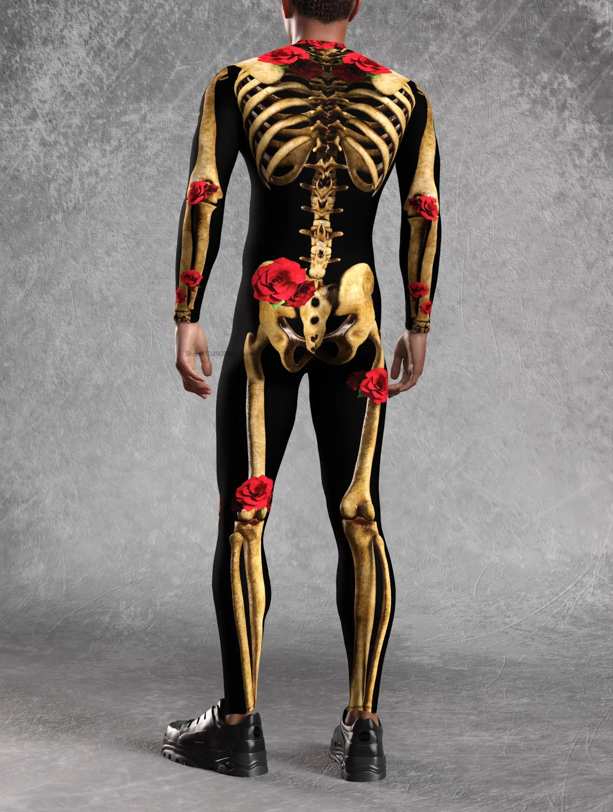 Skeleton Bodycon Jumpsuit Halloween Cosplay Costume Day Of The Dead Outfit