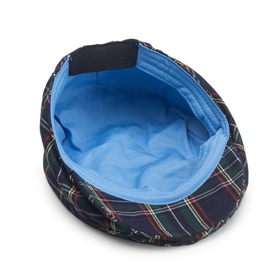 Plaid Flat Caps Casual Cotton Vintage Hats