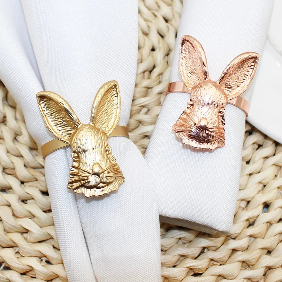 6Pcs Woodland Bunny Napkin Rings
