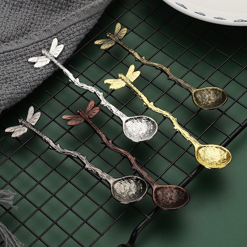Dragonfly Branches Tea Coffee Spoons