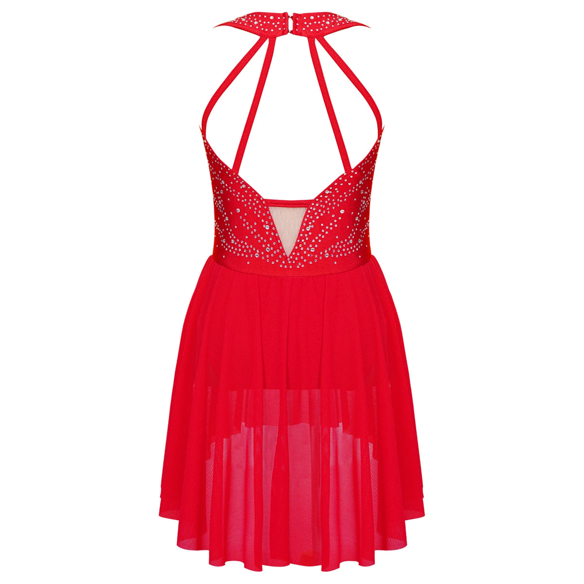 Girls Rhinestone Modern Contemporary Dance Ballet Dress Leotard Costume