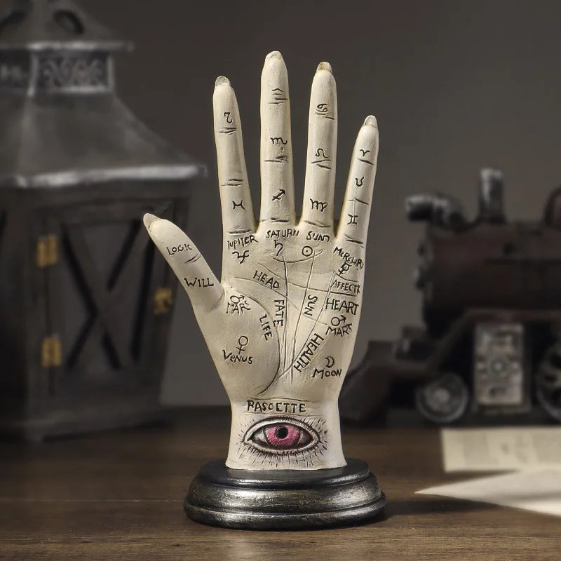 Hand of God Palmistry Statue Devil's Hand Demonic Figurine Halloween Decorations Dark Academia Home Decor