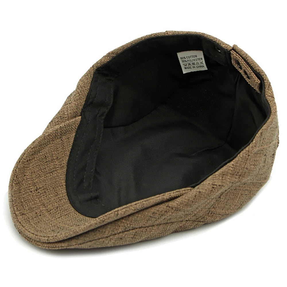 Breathable Linen Cabbie Beret Caps