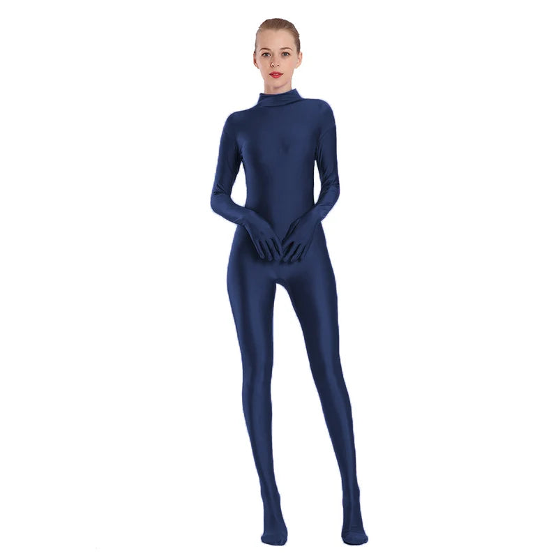 Cat Burglar Adult Spandex Full Body Zentai Footed Jumpsuit Unisex Bodysuit Unitard Halloween Costume