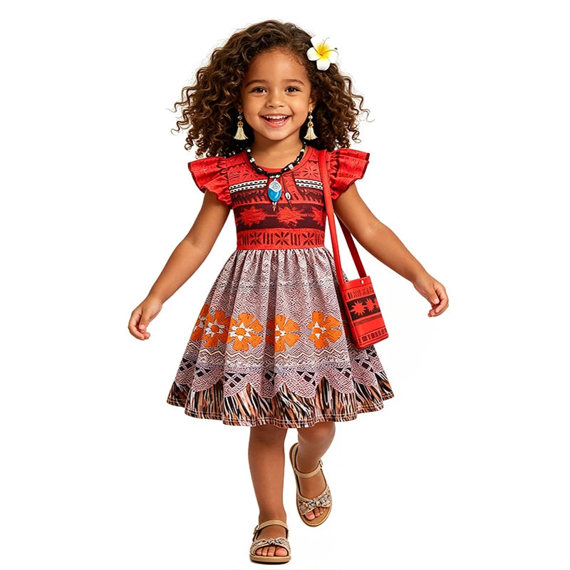 Princess Moana Little Girl Fancy Dress Halloween Cosplay Book Week Children's Costume
