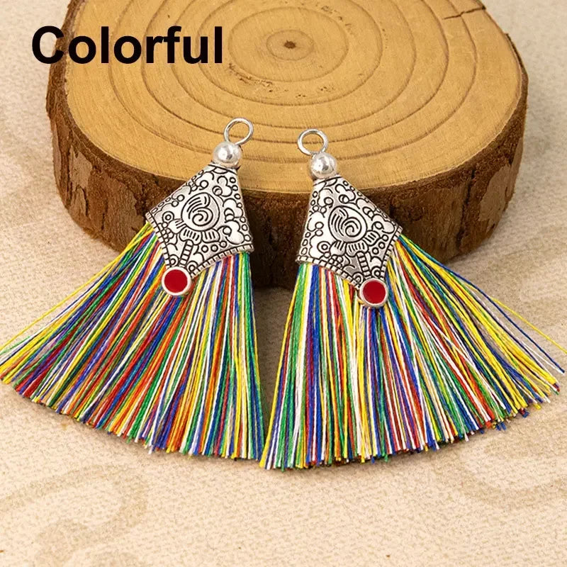 2/4/6Pcs Mini Craft Tassel Handmade Soft Silk Tassel for Earring Jewelry Making DIY Projects Keychain Bookmarks