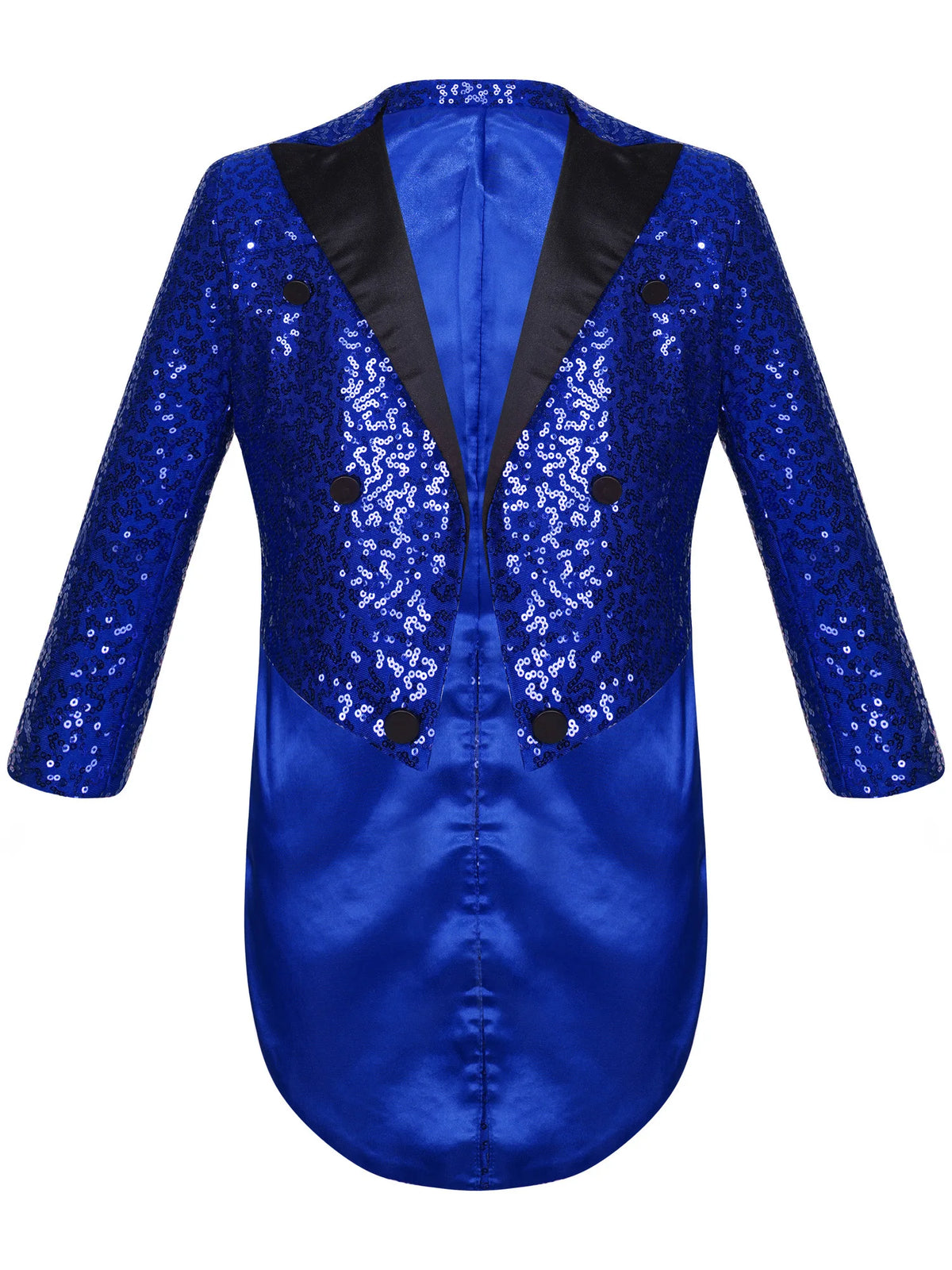 Boys Sequinned Tailcoat Magic Show Jazz Dance Performance Outfit Blazer with Hat