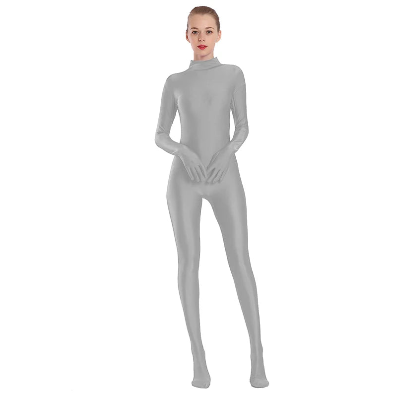 Cat Burglar Adult Spandex Full Body Zentai Footed Jumpsuit Unisex Bodysuit Unitard Halloween Costume