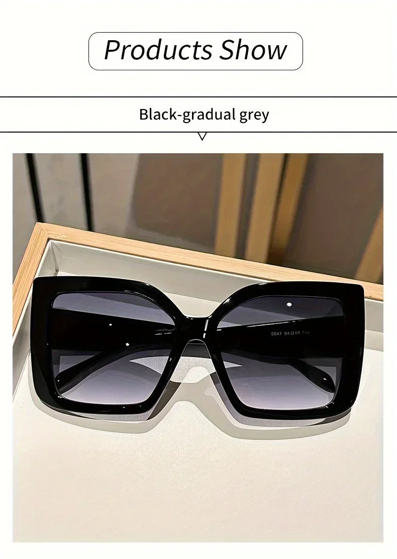 Astrid's Oversized Square Sunglasses with Gradient Lenses