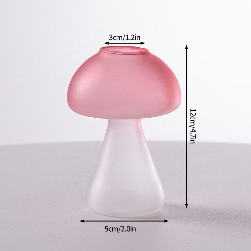 Mushroom Glass Vase Plant Hydroponic Terrarium Vase