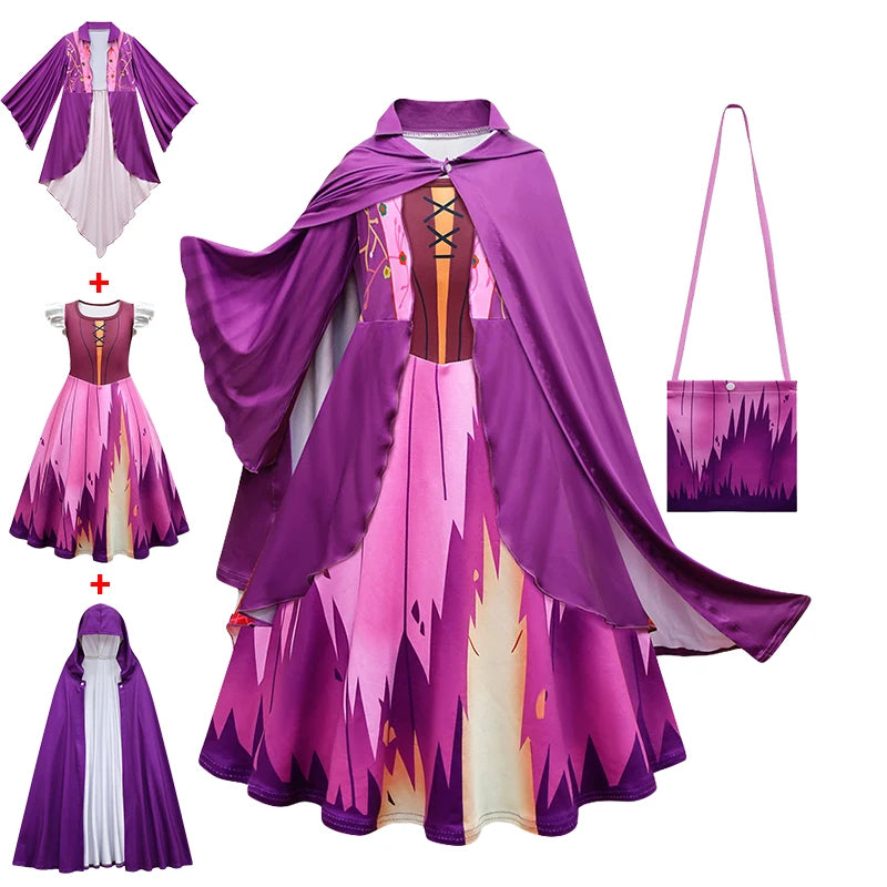 Hocus Pocus 2 Costume Girls Sanderson Sisters Children Sarah Witch Dress