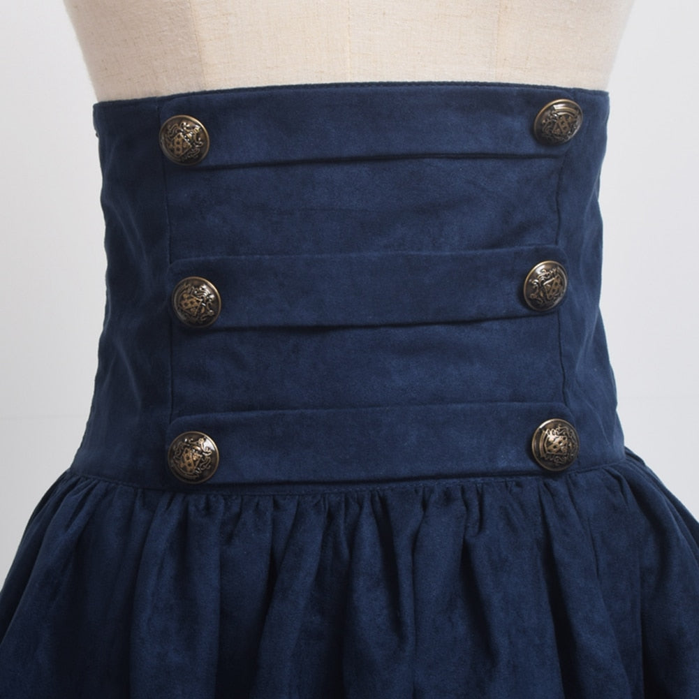 Renaissance Skirt Steampunk Victorian Empire High Waist