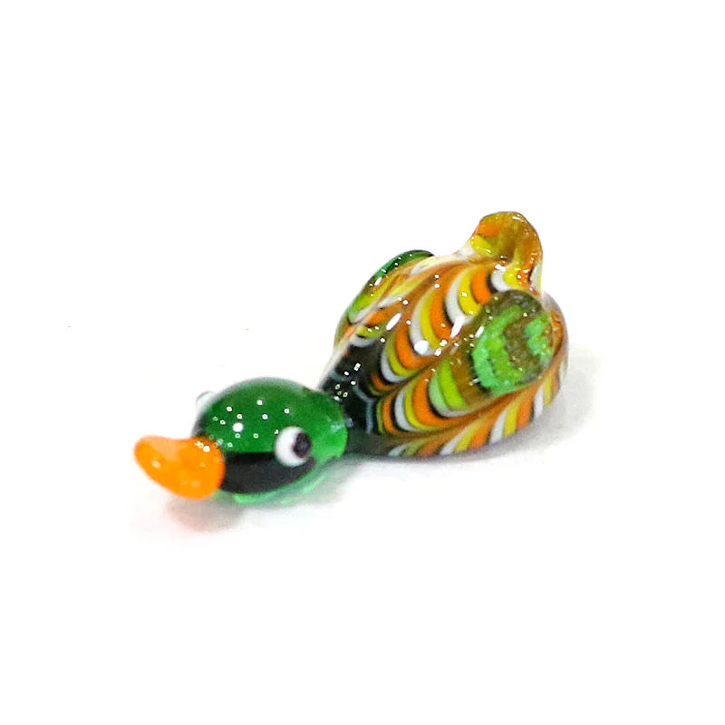 Glass Duck Mini Figurines Tea Pets