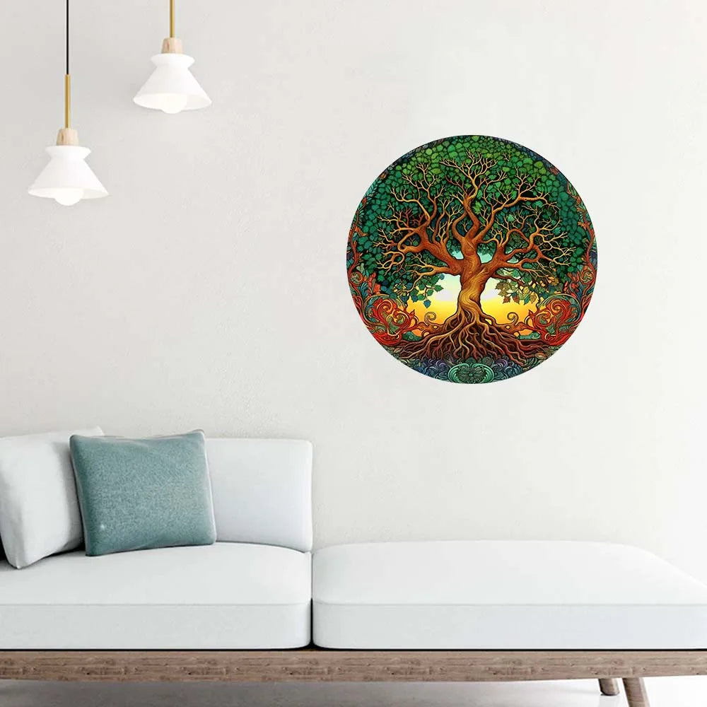 Tree of Life Wooden Jigsaw Puzzle Irregular Animal Shaped Pieces
