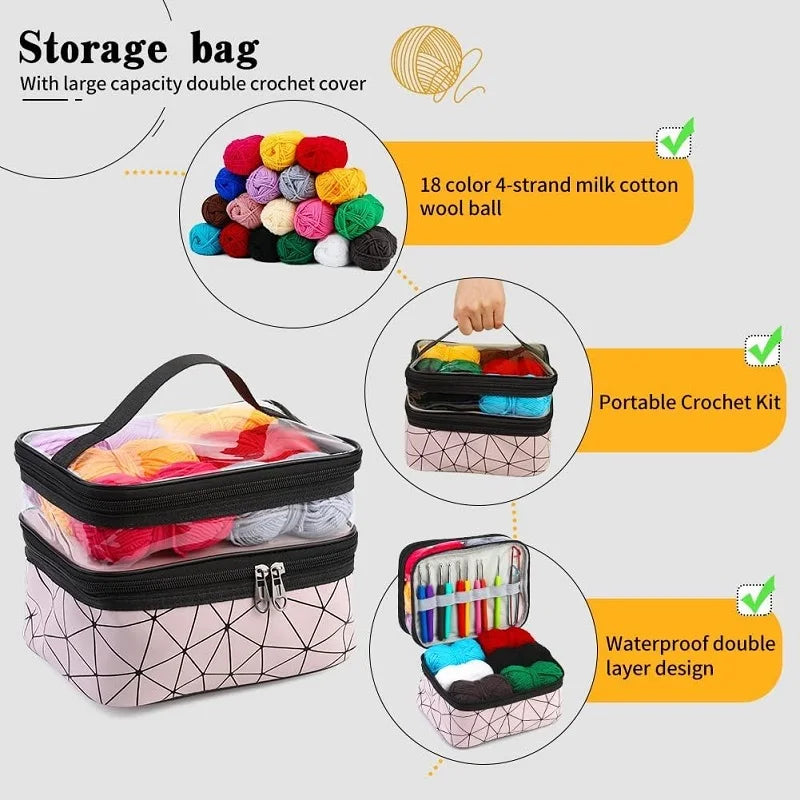 105pcs Beginner Crocheting Kit