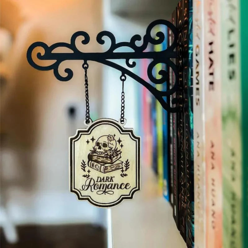 Bookshelf Decor Literary Hangable Signs Gifts for Book Lovers