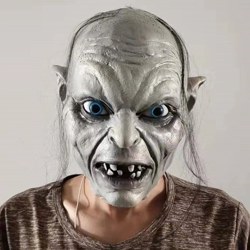 Gollum Mask Cosplay Halloween Monster Latex Halloween Costume Props LOTR