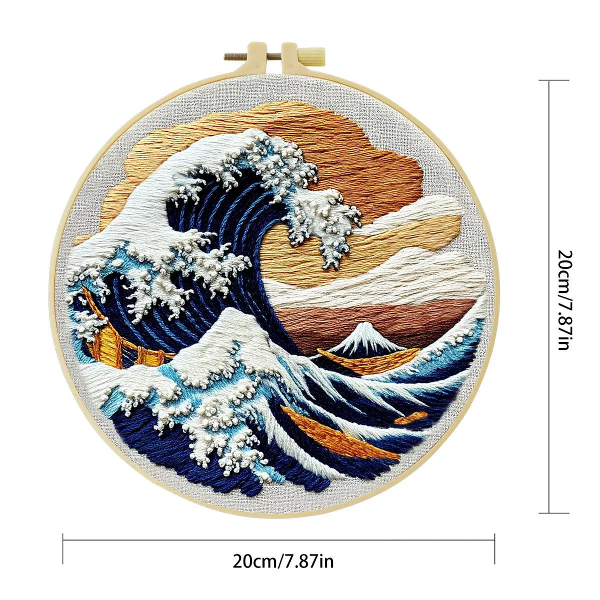 The Great Wave off Kanagawa DIY Embroidery Kit for Beginners