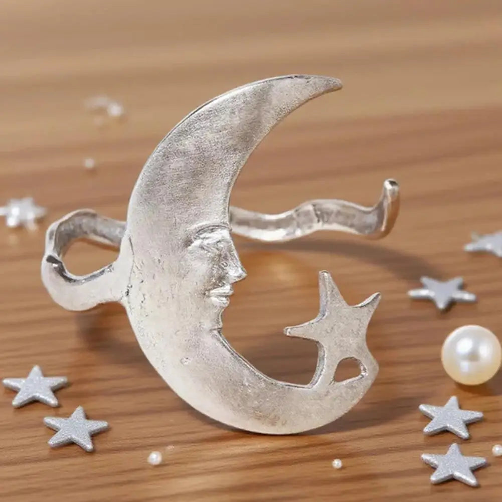 Golden Moon Star Arm Cuff Bracelet Bangle