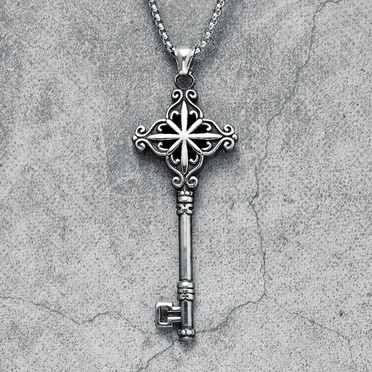 The Viscount's Treasury Key Necklace Stainless Steel Pendant