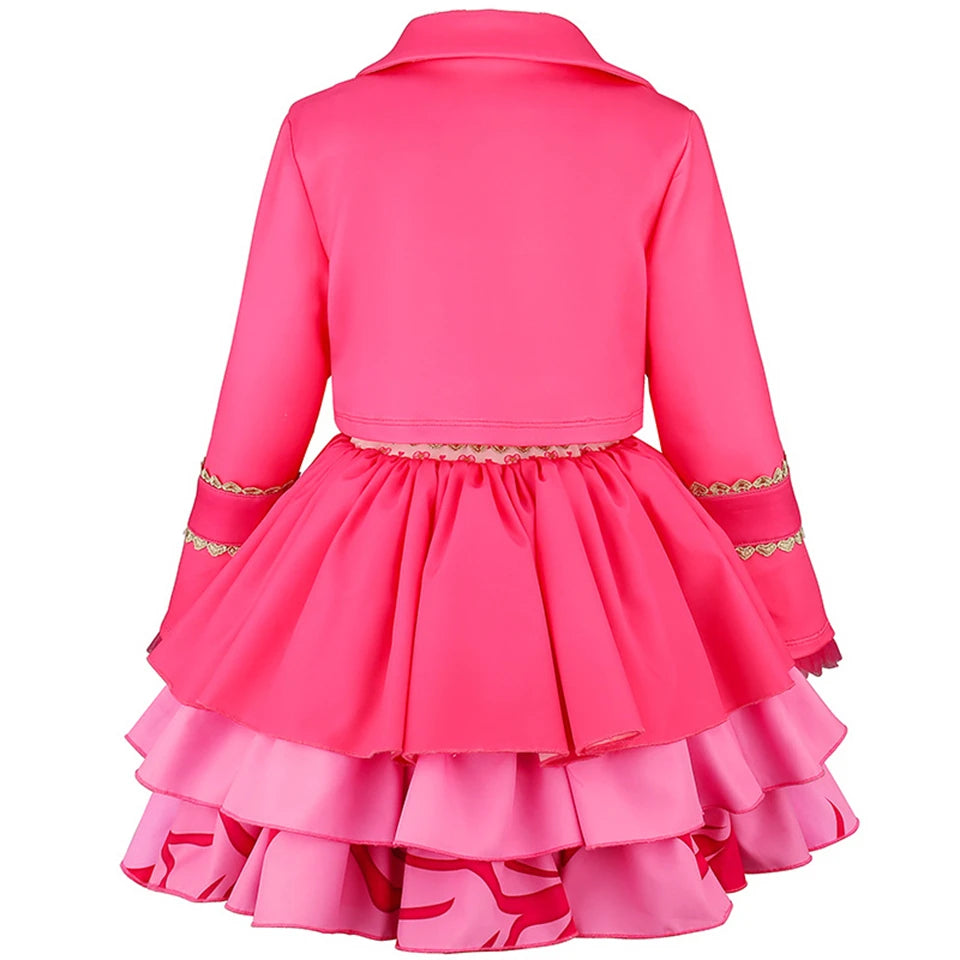 Descendants Cosplay Red Pink Chloe Kids Clothes Halloween Book Week Costumes
