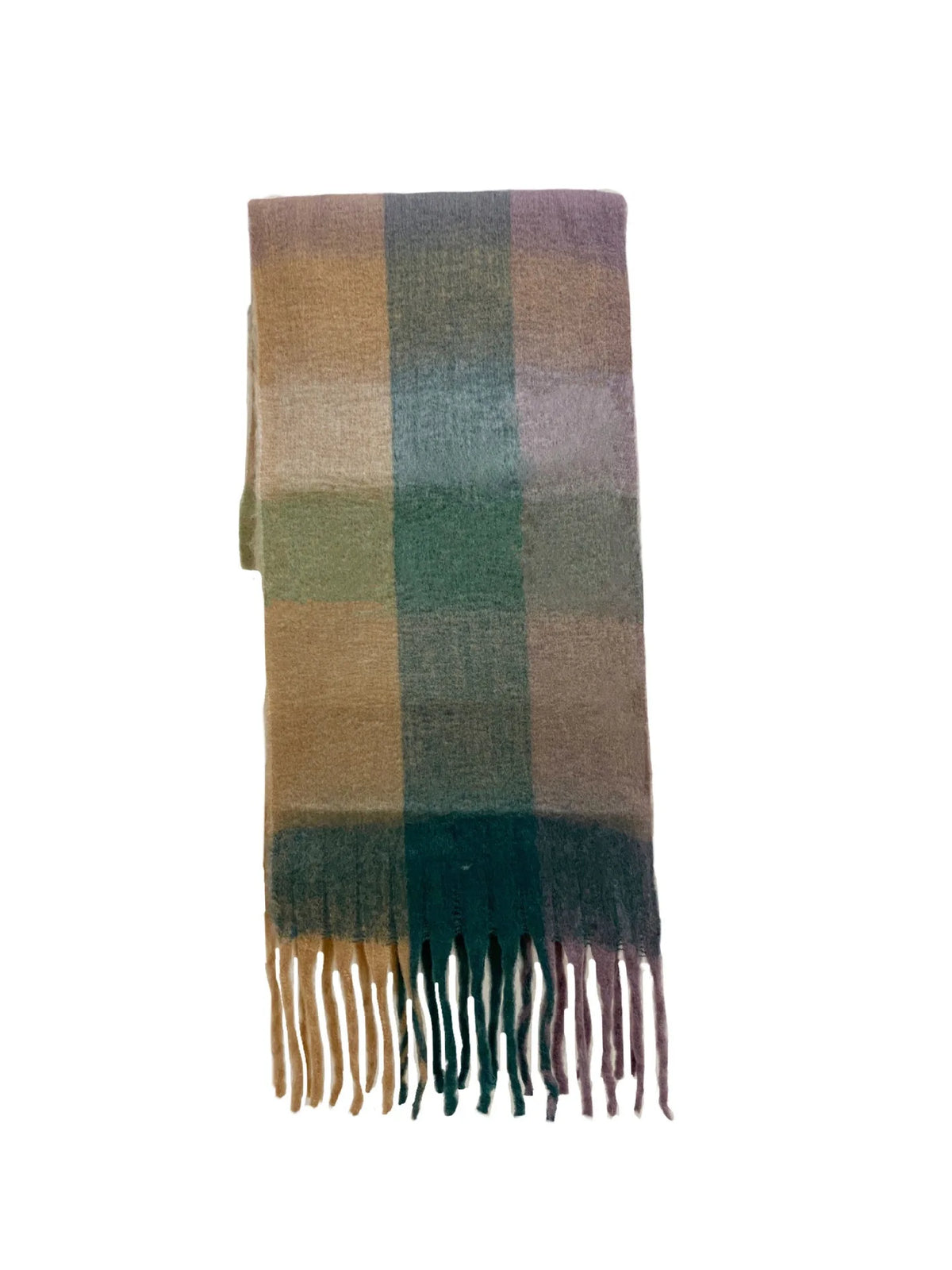 Colour Blocks Autumn Winter Plaid Scarves Imitation Cashmere Mohair