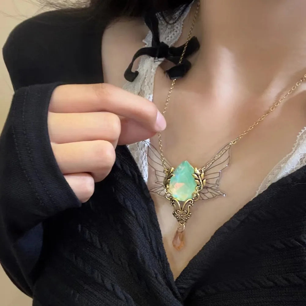 Elven Amulet Butterfly Choker Necklace