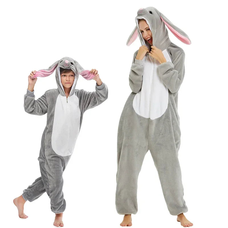 Rabbit Hoodie Easter Bunny Onesie Long Sleeve Jumpsuit
