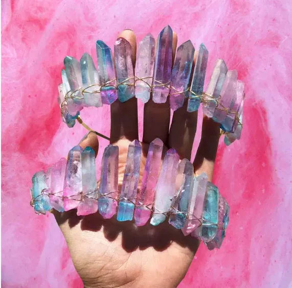 The Sun Goddess Raw Crystal Crown