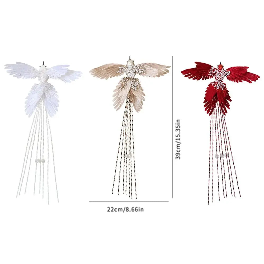 39cm Hummingbird Decoration Glitter Christmas Bird Handmade Xmas Ornaments