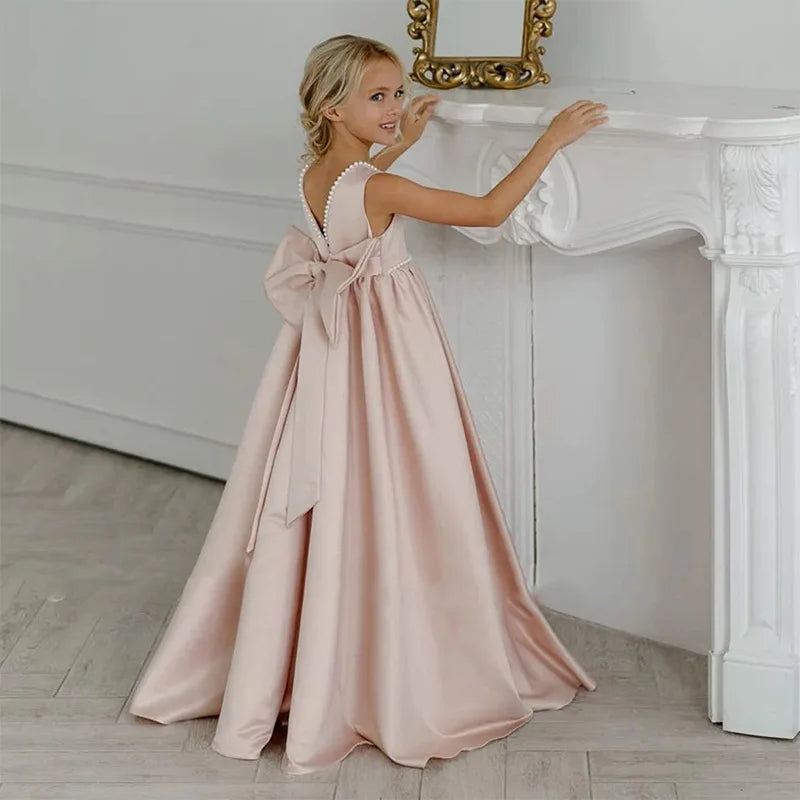 Girls' Evening Dress Children's Birthday Special Occassion Formal Dress Long Gown