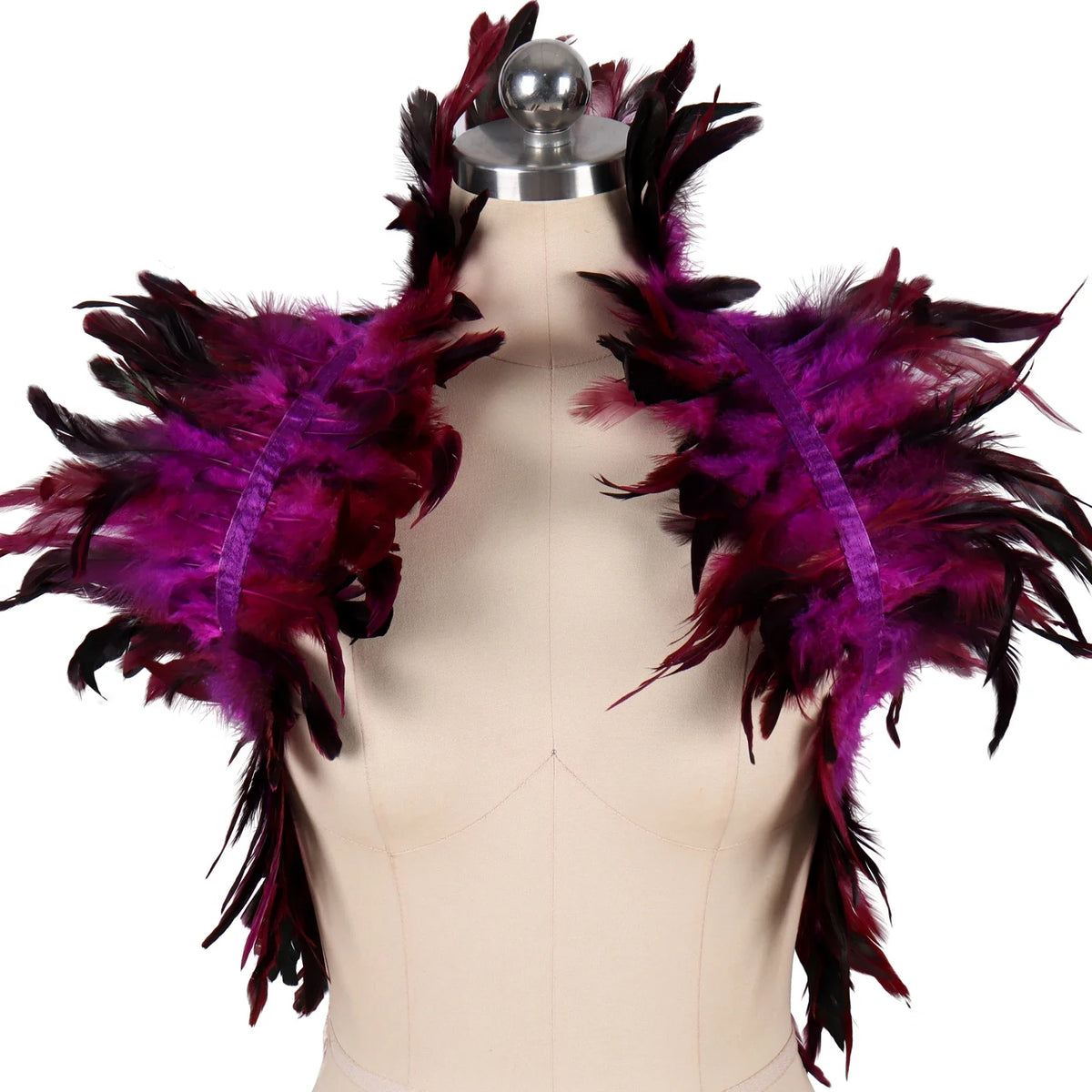Feather Shoulder Epaulettes Festival Rave Wear
