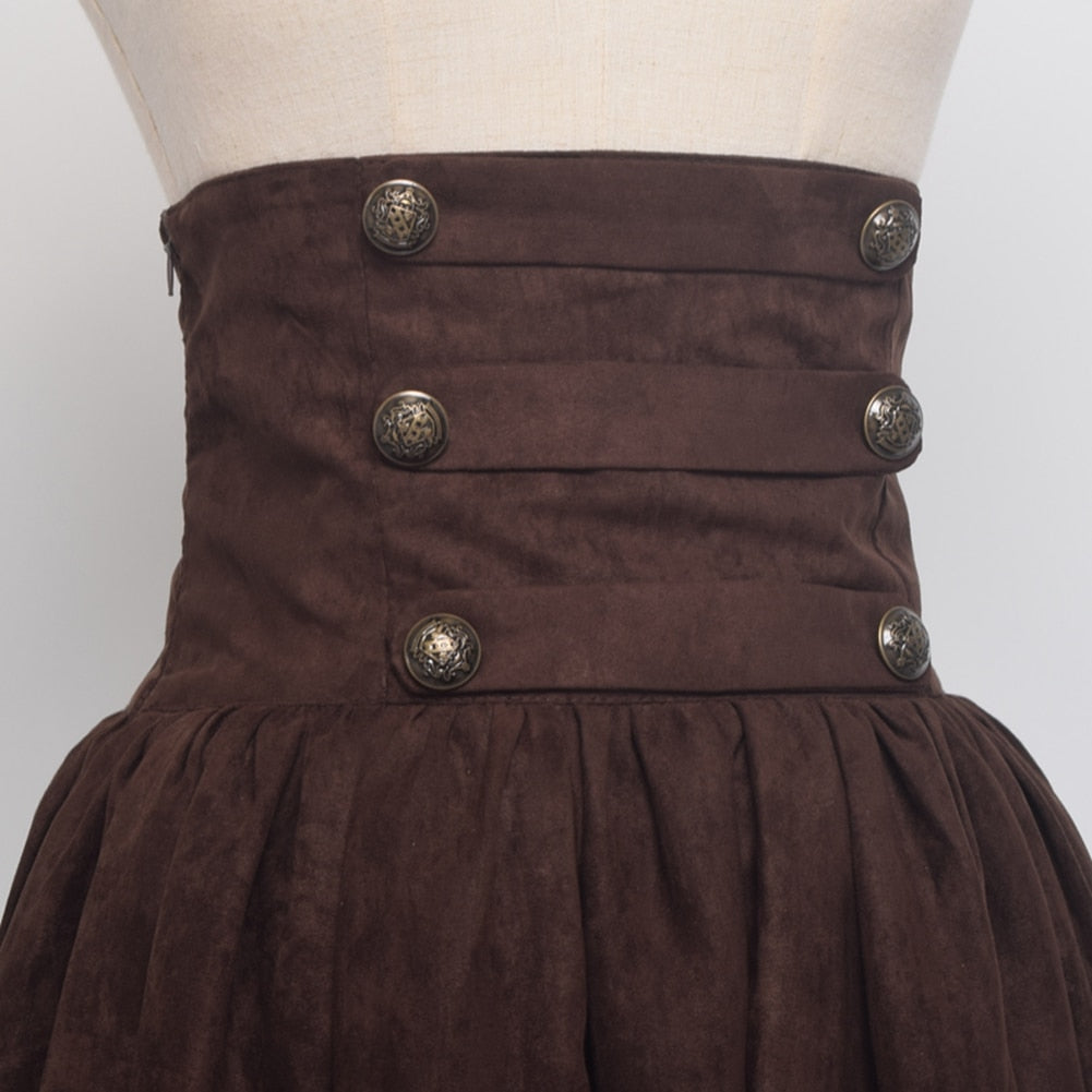 Renaissance Skirt Steampunk Victorian Empire High Waist