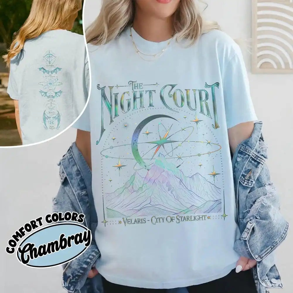 Velaris The Night Court Acotar 2 Sided T-Shirt Court Of Dreams Book Lovers Tee