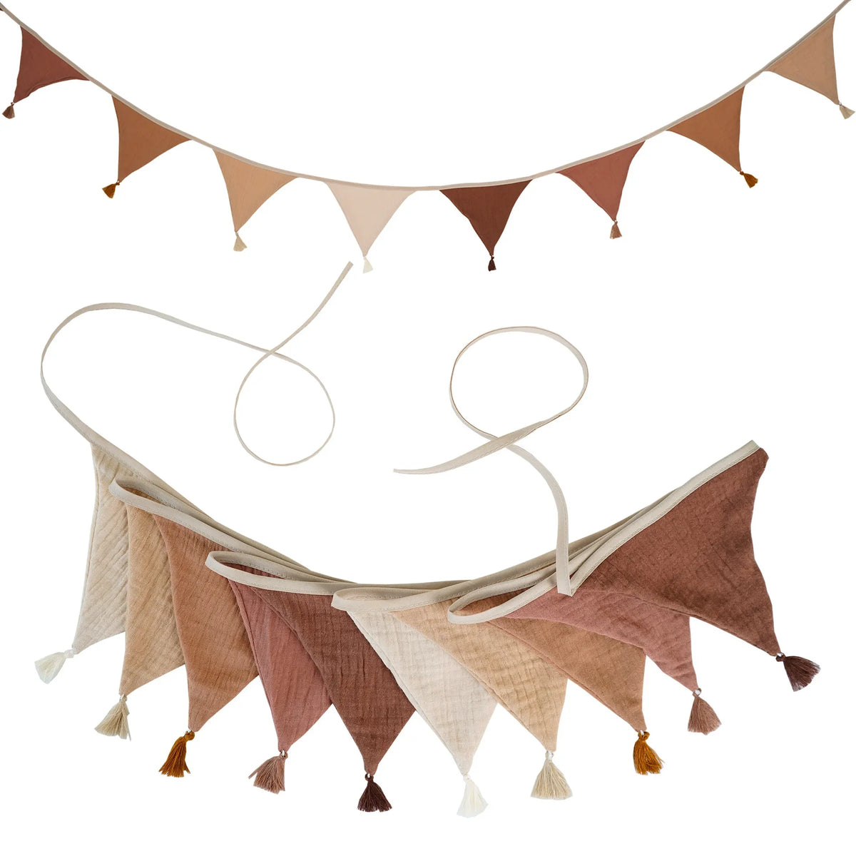 Children's Bunting 10 Triangle Flags with Tassles Party Decor Carnival Banner Garland 2.6M/8.5FT