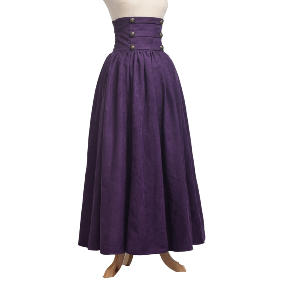 Renaissance Skirt Steampunk Victorian Empire High Waist