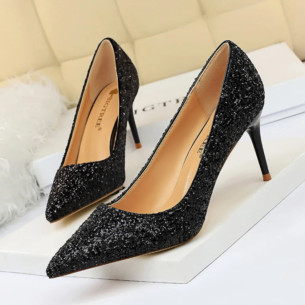 Magical Glittery High Heels in EIGHT Colours