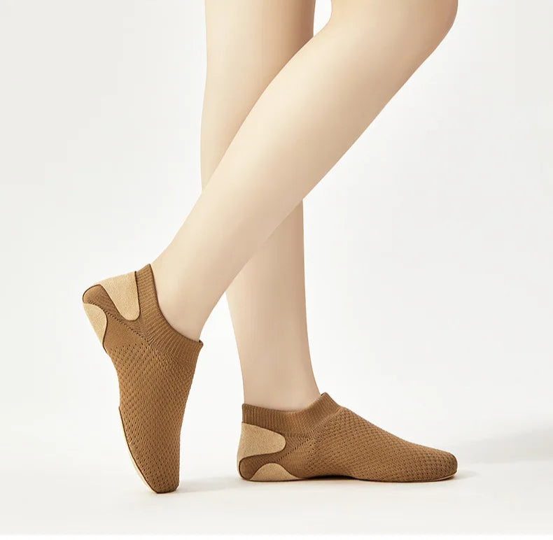 Dance Practice Shoes Latin Ballroom Jazz Tango Ballet Training Teaching Knitted Flat Shoes