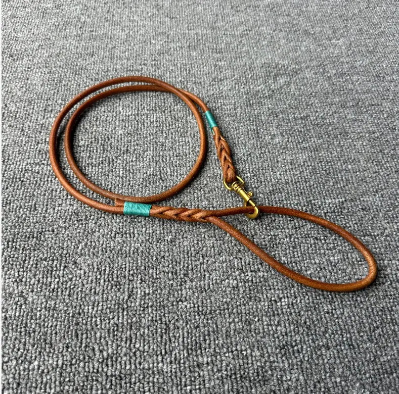 Handmade Genuine Leather Small Dog Leash Pet Accessories