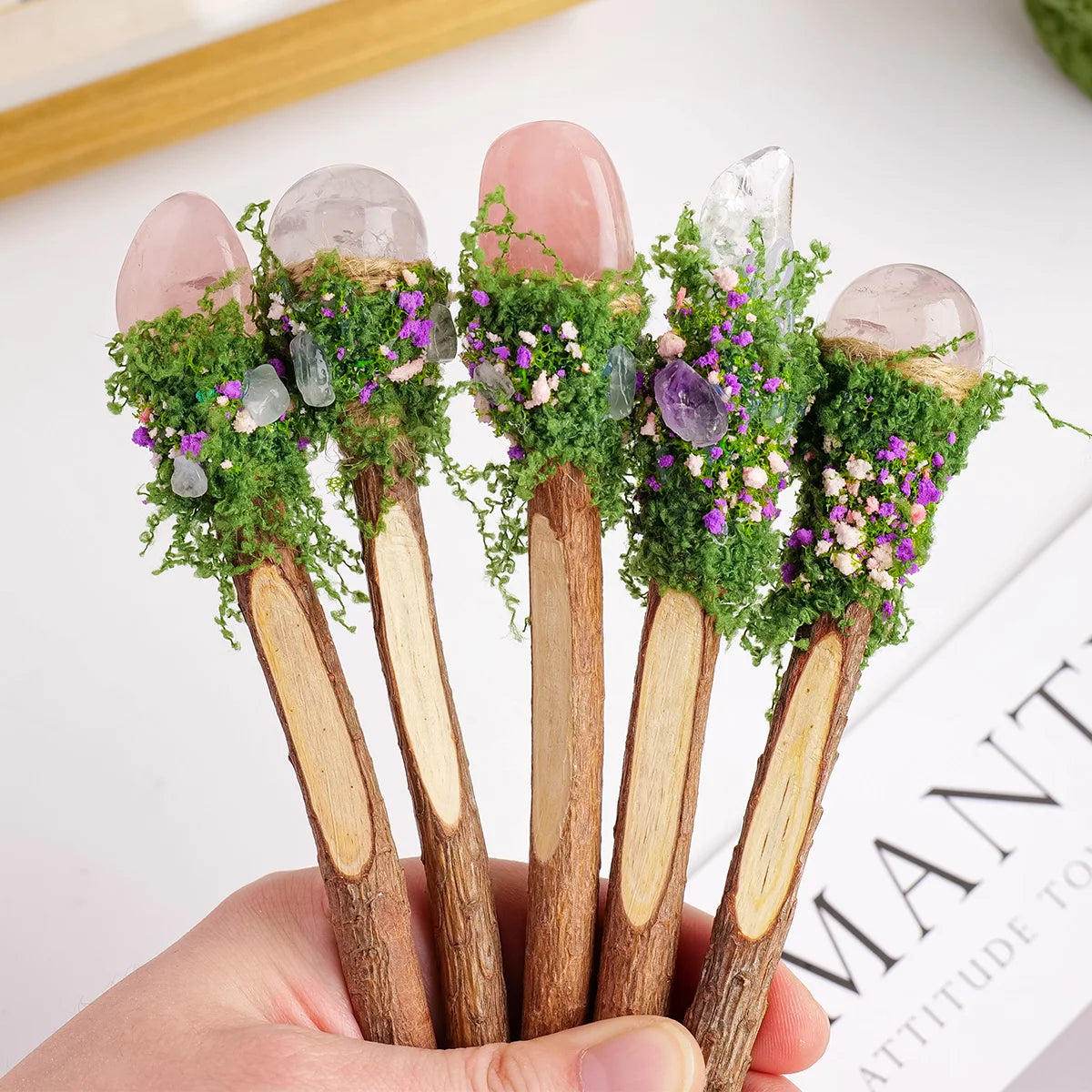 Woodland Magic Natural Crystal Stone Pen