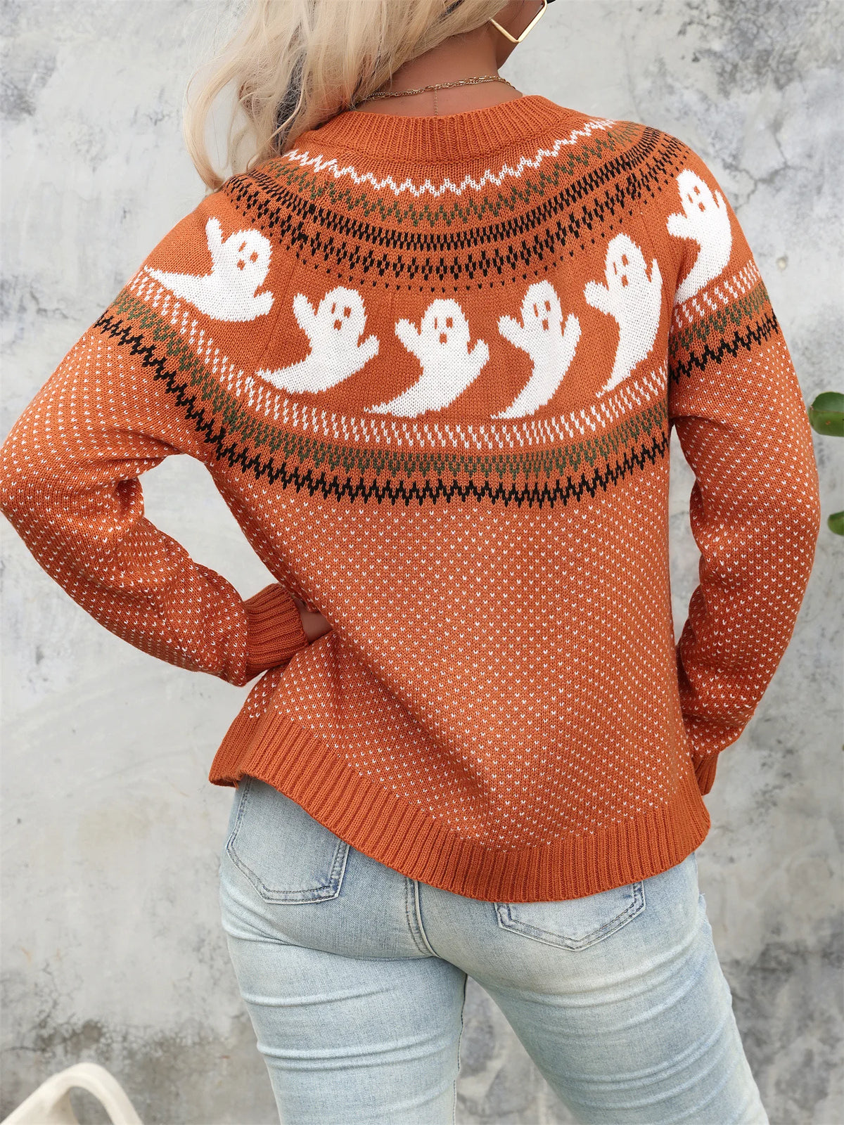 Halloween Ghosts Pumpkin Spice Cardigan