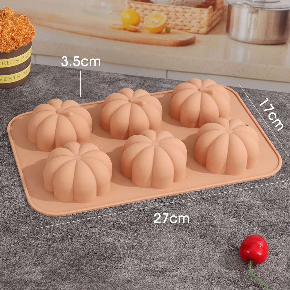 Harvest Halloween Pumpkin Pinecone Baking Soap Chocolate Candle DIY Craft Silicone Mould