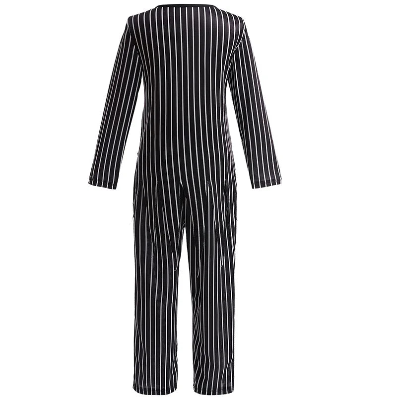 Children's Halloween Cosplay Nightmare Before Christmas Costumes Kids Girls Sally Dress Boys Skeleton Jack Clothing Set