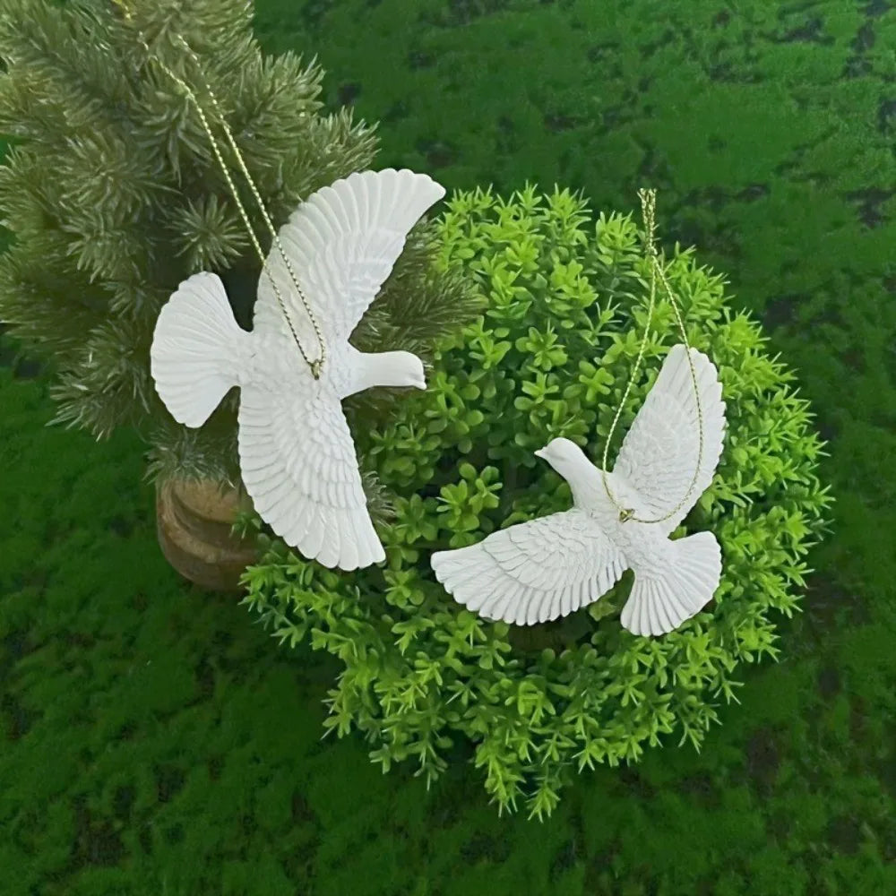 Christmas Peace Doves Tree Ornaments