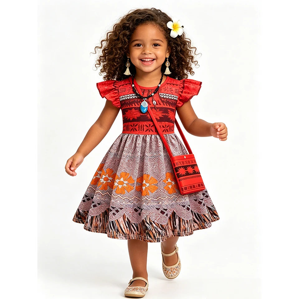 Princess Moana Little Girl Fancy Dress Halloween Cosplay Book Week Children's Costume